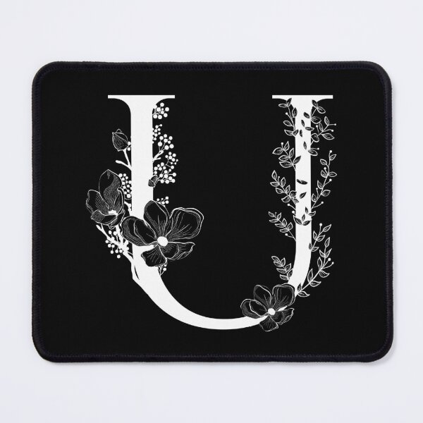 Aperçu de l'œuvre Letter U Monogram - Floral Initial créée et vendue par ZenNature.