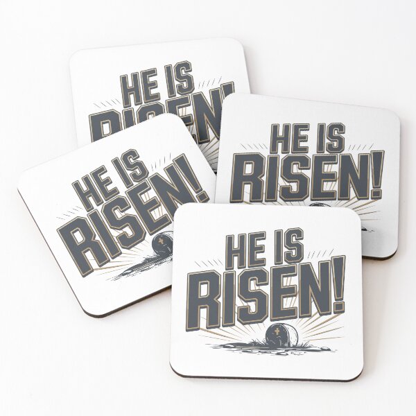 Item preview, He Is Risen! – Powerful Christian Easter Design with Tomb and Bold Message designed and sold by HahaHandlesHub.