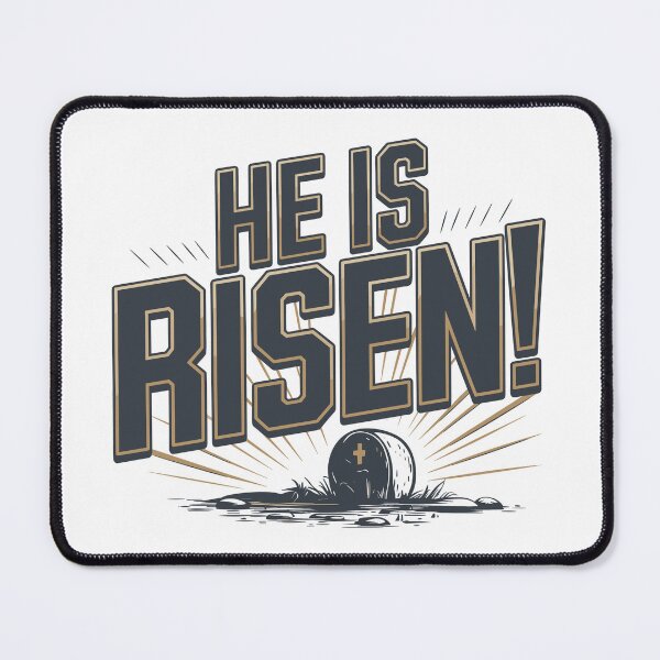 Item preview, He Is Risen! – Powerful Christian Easter Design with Tomb and Bold Message designed and sold by HahaHandlesHub.