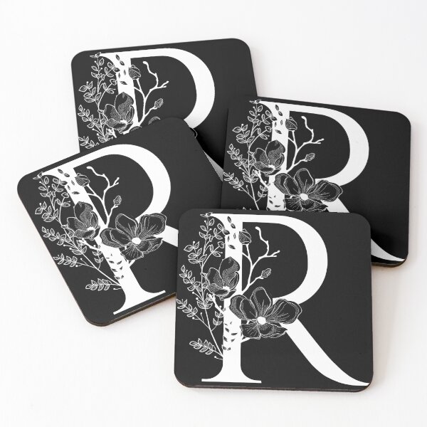 Artikelvorschau, Buchstabe R-Monogramm – Blumeninitiale entworfen und verkauft von ZenNature.