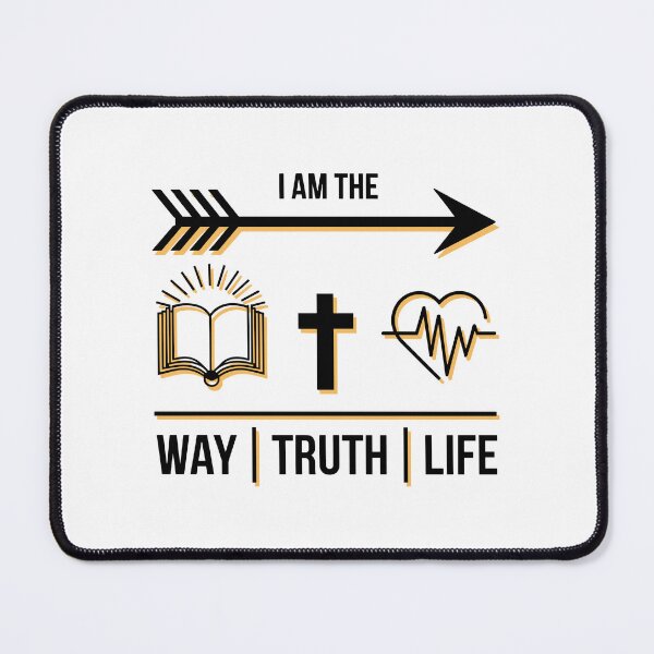 Item preview, I Am the Way, Truth, and Life – Minimalist Christian Easter Design with Arrow, Cross, and Heart designed and sold by HahaHandlesHub.