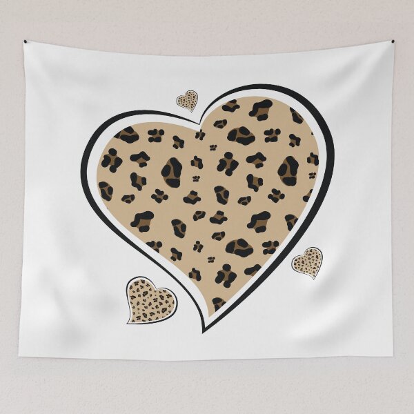 Item preview, Leopard heart pattern designed and sold by Wolagno.