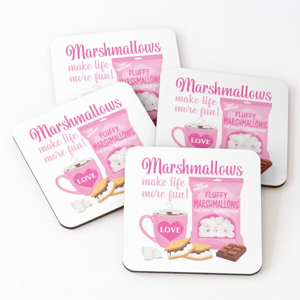 Item preview, Marshmallows make life more fun - PINK designed and sold by StellarFX.