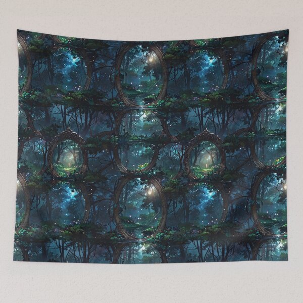 Item preview, Enchanted Forest Scene with Mystical Mirrors designed and sold by CoolPixels.