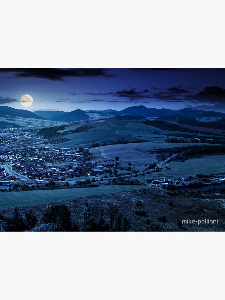 stara lubovna town in slovakia at night by mike-pellinni