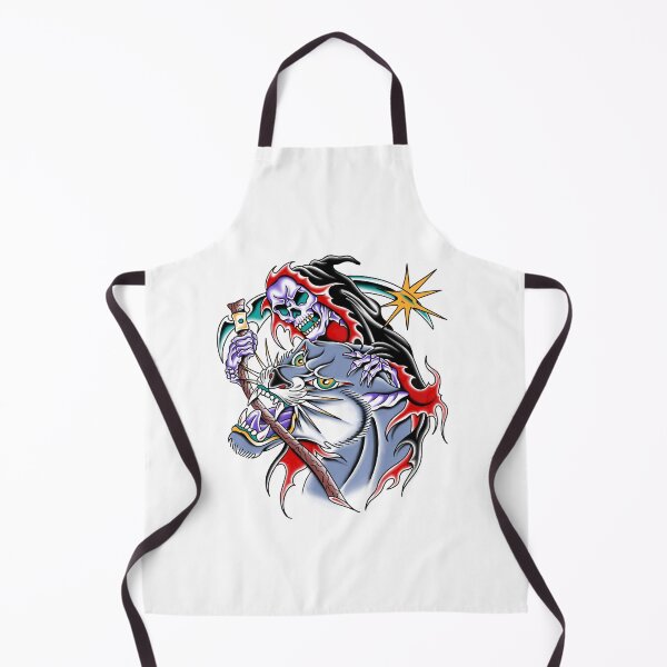 Item preview, Blue panther & grim reaper traditional tattoo design designed and sold by Bold, Edgy & Unapologetic Art.
