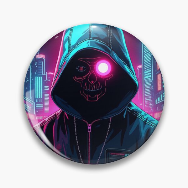 Item preview, Cyberpunk Skull Hacker T-Shirt – Futuristic Neon Streetwear  designed and sold by Madustoks.