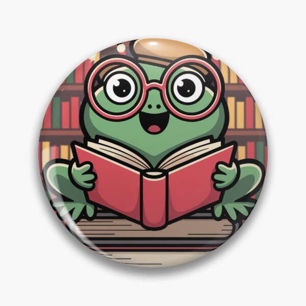 Item preview, Bookworm Frog - Cute Reading Lover Illustration designed and sold by WilDigitalFinds.