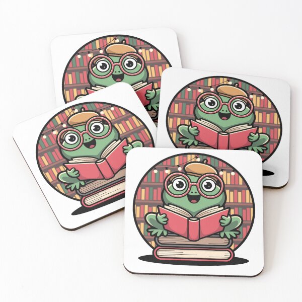 Item preview, Bookworm Frog - Cute Reading Lover Illustration designed and sold by WilDigitalFinds.