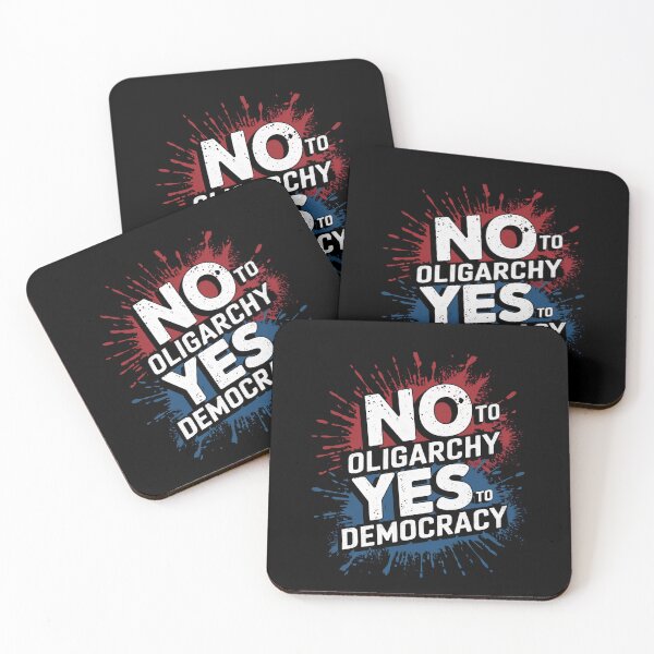Item preview, No to Oligarchy, Yes to Democracy designed and sold by MadCatPrints.