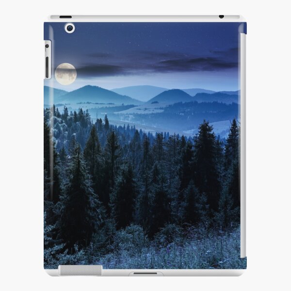 spruce forest in mountains at night iPad Snap Case