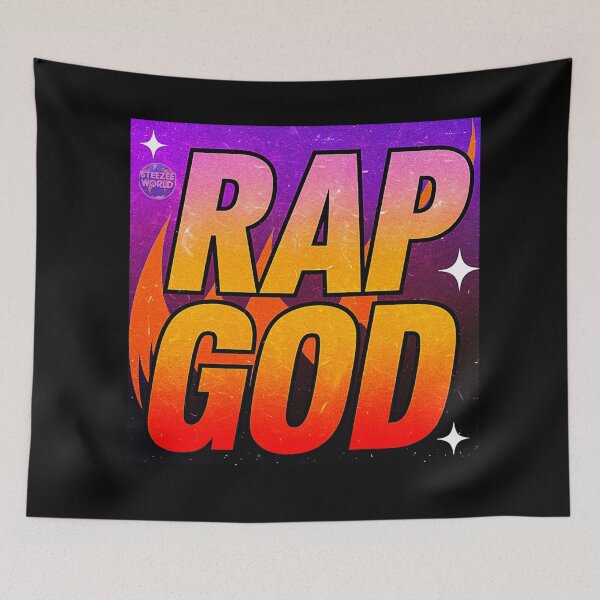 Artikelvorschau, Rap-Gott-Textdesign entworfen und verkauft von SteezeeStore.