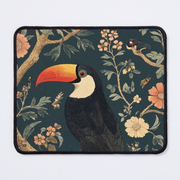 Item preview, William Morris Toucan in Floral Jungle designed and sold by MidCenturyStore.