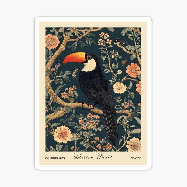 Item preview, William Morris Toucan in Floral Jungle designed and sold by MidCenturyStore.