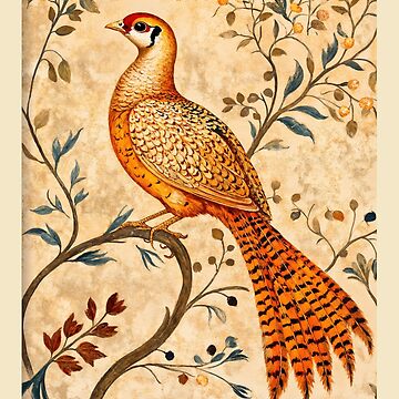 Aperçu de l'œuvre Forêt florale de faisans de William Morris de MidCenturyStore