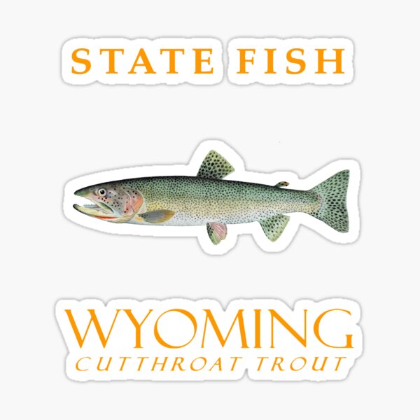 Item preview, Wyoming Territory Fish The Cutthroat Trout designed and sold by taiche.