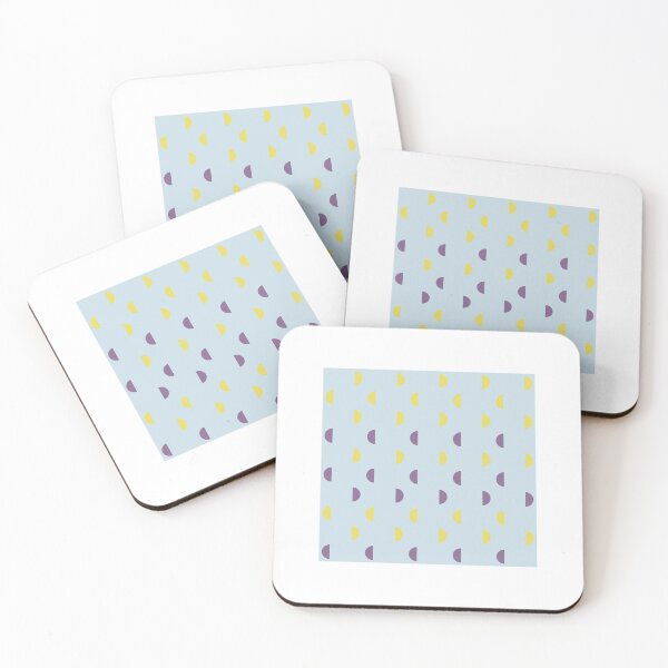 Item preview, Pastel Geometric Pattern – Yellow and Purple Half Circles on Light Blue designed and sold by lamaddalena.