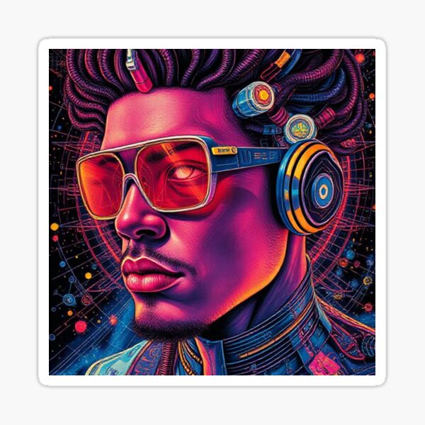 Artikel-Vorschau von Cyber Funk Visionary – Retro-futuristischer digitaler Traum, designt und verkauft von CosmicCharm888.