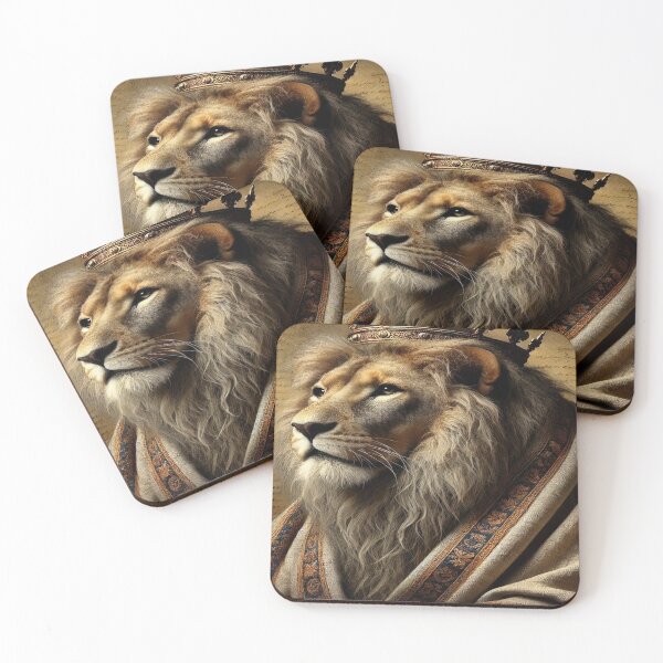 Item preview, Old Lion in Fancy Linen Robes designed and sold by GenArtHaven.