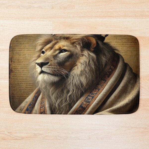 Item preview, Old Lion in Fancy Linen Robes designed and sold by GenArtHaven.