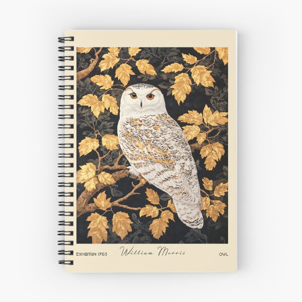 Item preview, William Morris Owl in Golden Leaves designed and sold by MidCenturyStore.