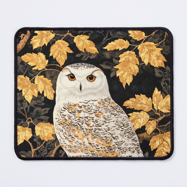 Item preview, William Morris Owl in Golden Leaves designed and sold by MidCenturyStore.