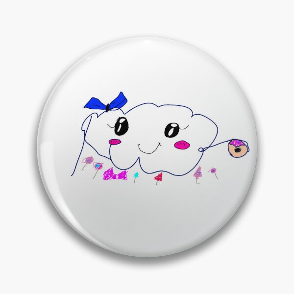Item preview, Happy Cloud with Donut – Cande’s Sweet Sketch designed and sold by TheCreativeA.