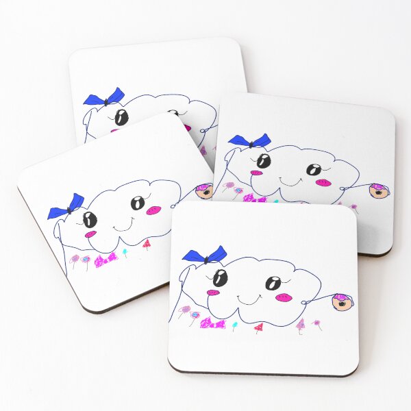 Item preview, Happy Cloud with Donut – Cande’s Sweet Sketch designed and sold by TheCreativeA.