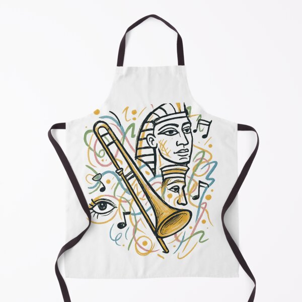Item preview, Abstract Trombone Sketch with Egyptian Motif designed and sold by Ironzoulz.