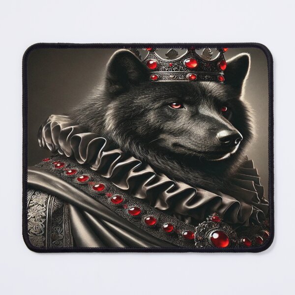 Item preview, Black Wolf in Satin Robes designed and sold by GenArtHaven.