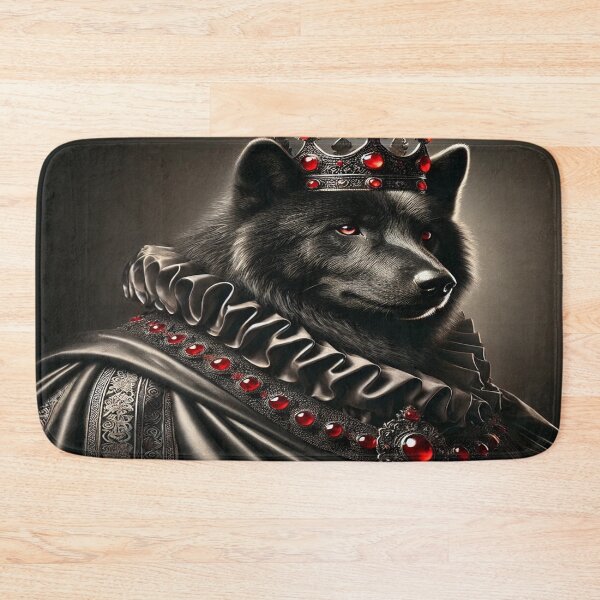 Item preview, Black Wolf in Satin Robes designed and sold by GenArtHaven.