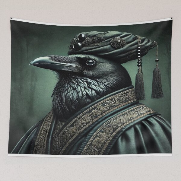 Item preview, Black Raven in Satin Robes designed and sold by GenArtHaven.