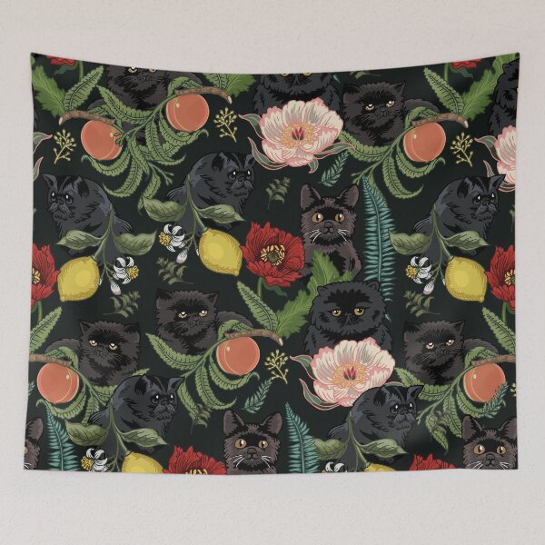 Item preview,  Botanical and Black Cats designed and sold by Huebucket.
