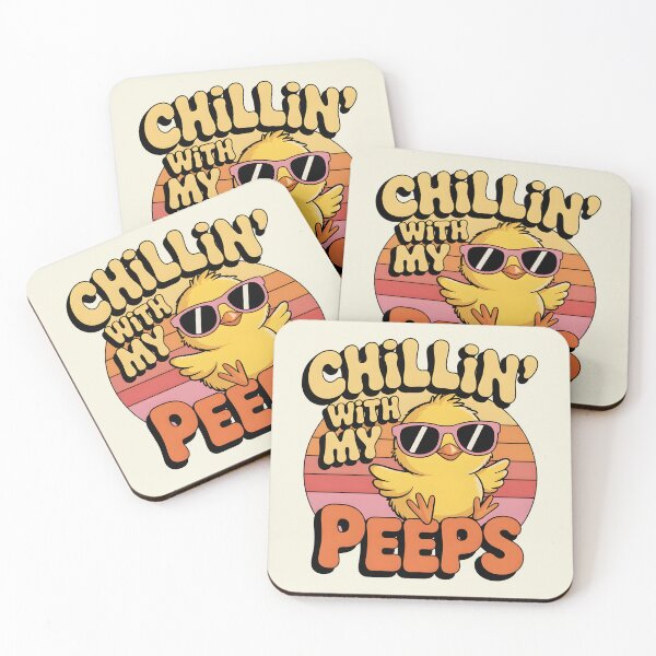 Item preview, Chillin’ With My Peeps – Cute Chick Pun  designed and sold by Jollys-ArtShop.