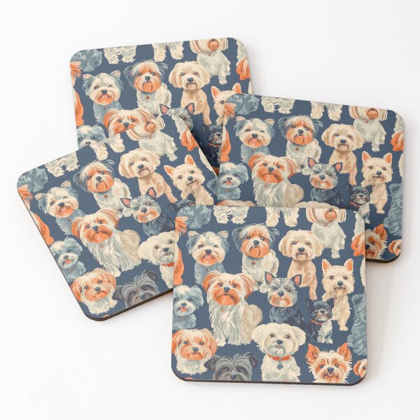 Aperçu de l'œuvre Des centaines de petits chiens dans un motif vintage classique, un design répété pour une inspiration rétro créée et vendue par Paolo Modena Photography    -   Fine Italian Art.