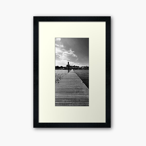 The Jetty En Plein Air by Blink Friction Imaging Monochrome Photography Framed Art Print