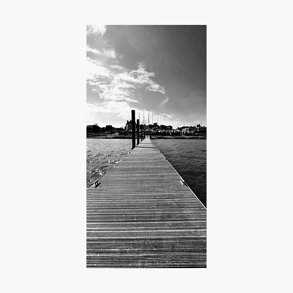 Item preview, The Jetty En Plein Air by Blink Friction Imaging Monochrome Photography designed and sold by Tale Teller Club.