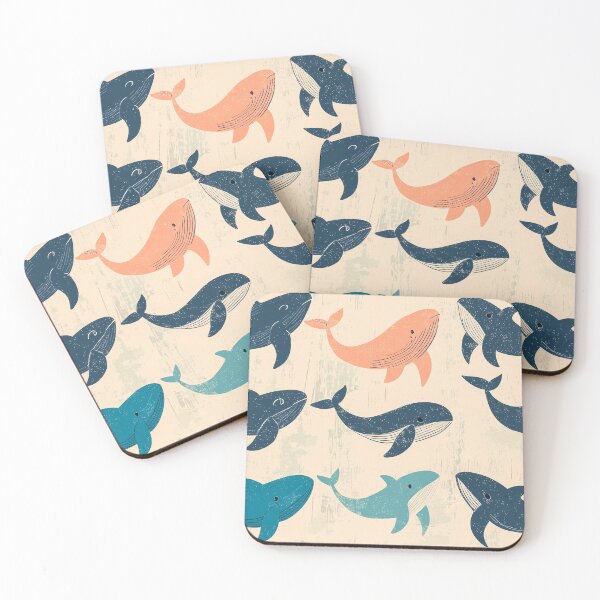 Item preview, Repeated design with little whales, perfect for packaging and retro interiors. designed and sold by Paolo Modena Photography    -   Fine Italian Art.