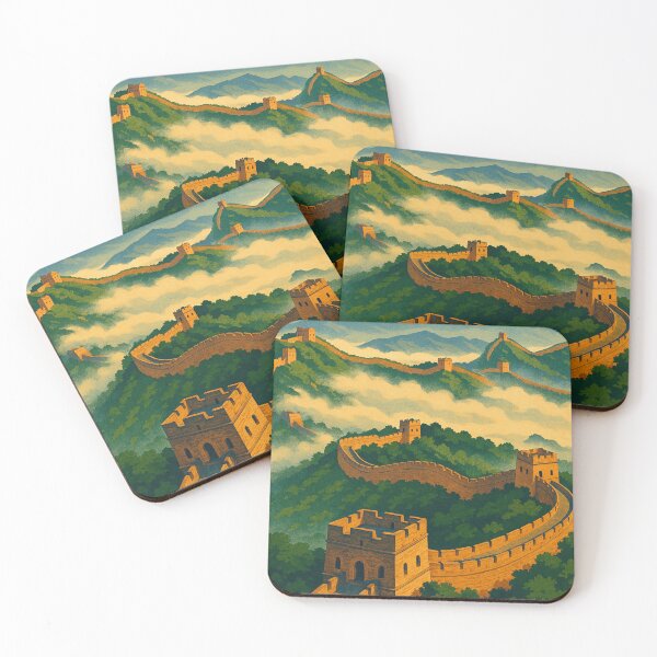 Item preview, The Great Wall of China Vintage Landscape Artwork designed and sold by JackCurtis1991.