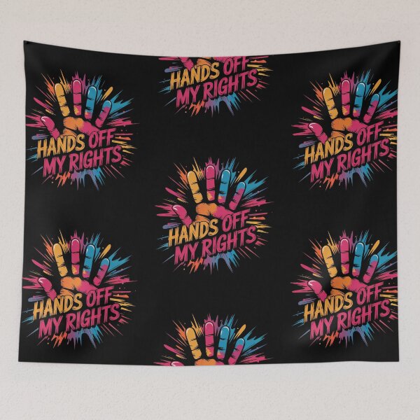 Item preview, Hands Off My Rights designed and sold by MadCatPrints.