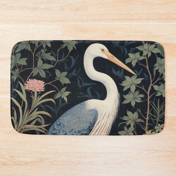 Item preview, William Morris Stork Botanical Floral designed and sold by MidCenturyStore.