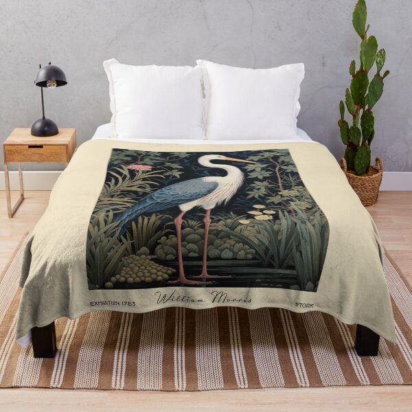 Item preview, William Morris Stork Botanical Floral designed and sold by MidCenturyStore.