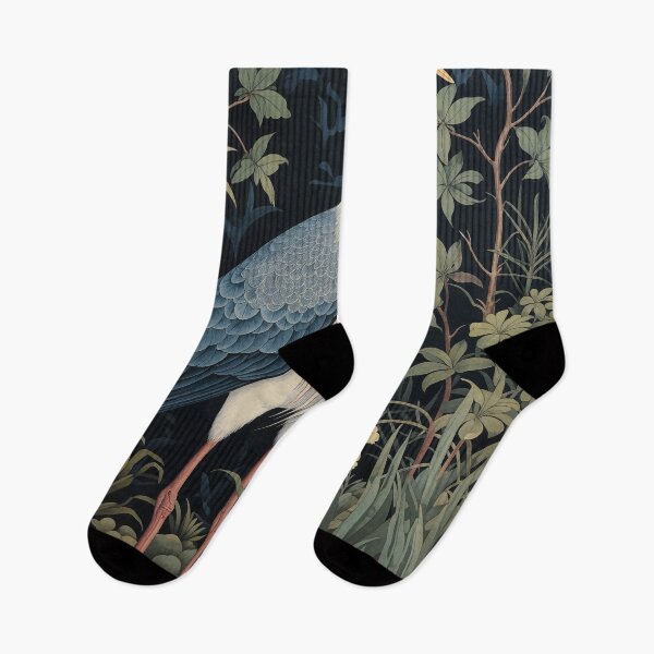 Item preview, William Morris Stork Botanical Floral designed and sold by MidCenturyStore.