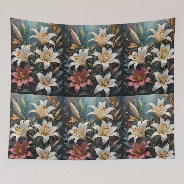 Item preview, Elegant Lilies Serene Compositions Floral Art Botanical Illustration designed and sold by ART ATTACK ZONE.