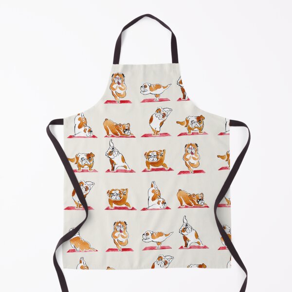 Item preview, English Bulldog Yoga Watercolor designed and sold by Huebucket.