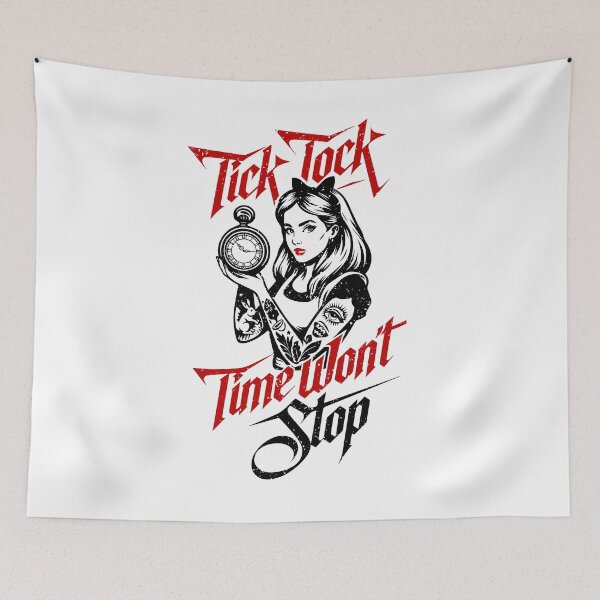 Item preview, Alice in Wonderland  "Tick Tock, Time Won’t Stop"  designed and sold by Cristina Galerina.