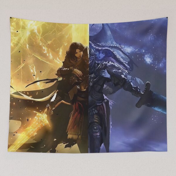 Item preview, Duality of Fate: Where Starlight and Sunfire Converge - Orig. Illus. from Osot-酒保 designed and sold by PeakMind.
