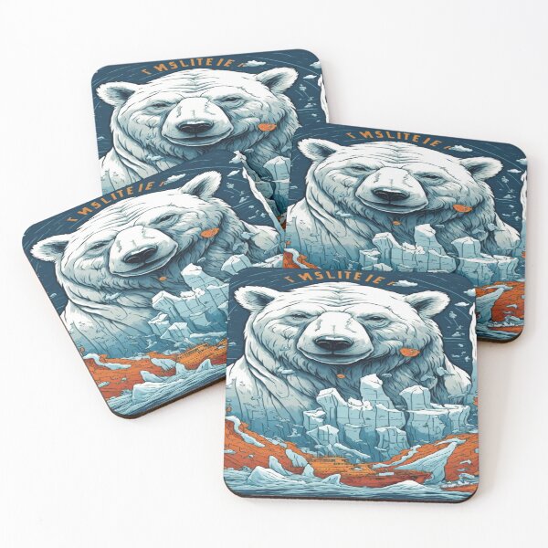 Item preview, Creative Design with Polar Bears and Melting Icebergs, Including Sinking Ships Foreshadowing the Long-Term Consequences of Climate Change designed and sold by GenArtHaven.