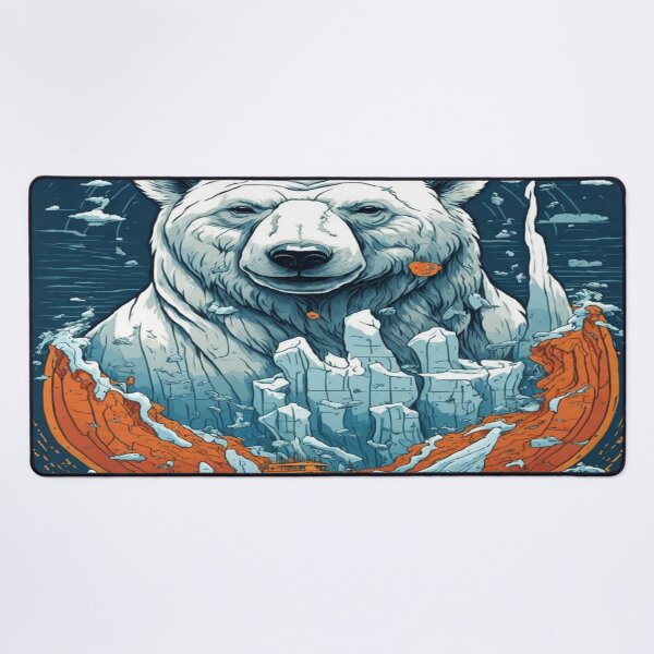 Item preview, Creative Design with Polar Bears and Melting Icebergs, Including Sinking Ships Foreshadowing the Long-Term Consequences of Climate Change designed and sold by GenArtHaven.