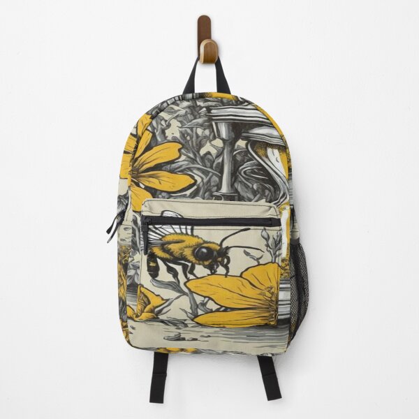 Item preview, Creative Design with Dwindling Numbers of Bees and Wilted Flowers Whose Extinction Is Imminent as By the Hourglass Counting Down to It designed and sold by GenArtHaven.